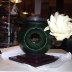 Showpiece base and flower
