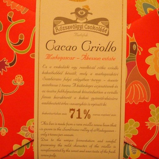 Rózsavölgyi Cacao Criollo Madagascar Akesson Estate