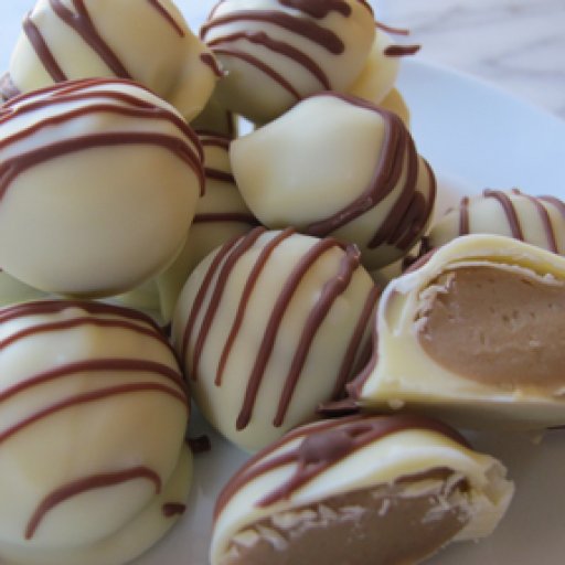 White-chocolate cappuccino truffles