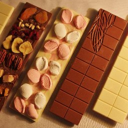 Elegant handcrafted chocolate bars