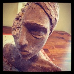 First chocolate sculpture.