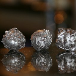 Sesame Matcha Okara Truffles with Silver Treatment