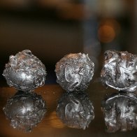 Sesame Matcha Okara Truffles with Silver Treatment