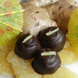 Candied Ginger Chocolate Truffles