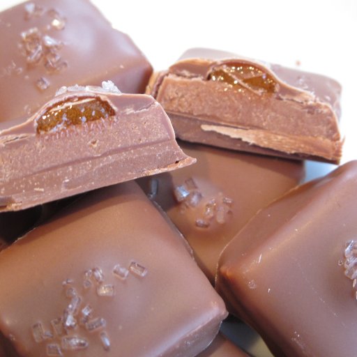 Dipped apricot butter ganache
