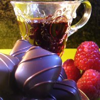 Raspberry & Sloe Gin Truffle (dairy free)