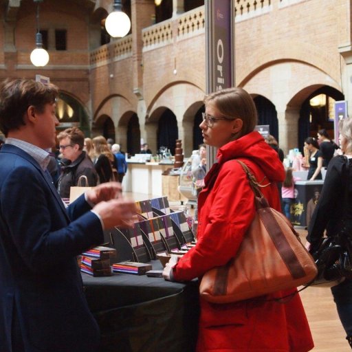 Philipp Kauffmann and Original Beans booth
