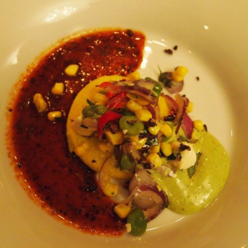 Vegetarian polenta with cocoa 